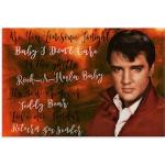 Rote Artland Elvis Presley Digitaldrucke aus Metall Querformat 80x120 