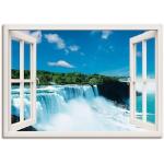 Weiße Moderne Artland Niagara Leinwanddrucke aus Metall handgemacht 70x100 