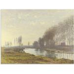 Graue Impressionistische Artland Claude Monet Kunstdrucke aus Aluminium Querformat 30x40 