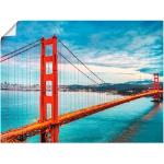 Blaue Artland Rechteckige Digitaldrucke mit Brückenmotiv aus Glas 90x120 