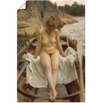 Beige Impressionistische Artland Kunstdrucke mit Boot-Motiv Hochformat 60x40 