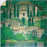 Grüne Art Deco Artland Gustav Klimt Quadratische Kunstdrucke aus Vinyl 50x50 