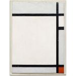 Weiße Artland Mondrian Kunstdrucke Hochformat 60x80 