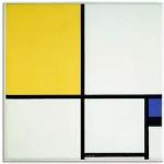 Weiße Artland Mondrian Alu-Dibond Bilder 100x100 