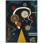 Schwarze Moderne Artland Wassily Kandinsky Leinwanddrucke aus Metall handgemacht 60x80 