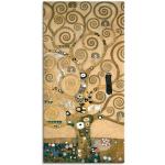 Gelbe Jugendstil Artland Gustav Klimt Rechteckige Digitaldrucke aus Vinyl 50x100 