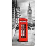 Rote Artland Digitaldrucke mit London-Motiv Hochformat 50x100 
