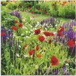 Bunte Zeitgenössische Artland Quadratische Mohnblumenbilder mit Blumenmotiv 50x50 