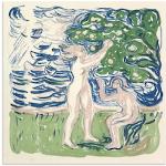 Grüne Artland Edvard Munch Alu-Dibond Bilder 50x50 