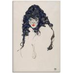 Wandbild ARTLAND "Mädchenkopf mit offenem Haar. 1914" Bilder beige (naturfarben) Bild Leinwandbild als Alubild, Leinwandbild, Wandaufkleber oder Poster in versch. Größen