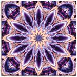 Lila Artland Rechteckige Digitaldrucke mit Mandala-Motiv aus Vinyl 70x70 