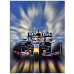 Wandbild ARTLAND "Max Verstappen - Weltmeister der Formel1" Bilder blau Kunstdrucke
