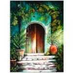 Wandbild ARTLAND "Mediterranes Gartenparadies" Bilder grün Kunstdrucke