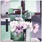 Lila Moderne Artland Rechteckige Mohnblumenbilder mit Blumenmotiv aus Vinyl 100x100 