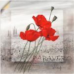 Rote Artland Kunstdrucke mit Blumenmotiv aus Vinyl 30x30 