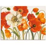 Orange Artland Rechteckige Digitaldrucke aus Holz handgemacht 90x120 