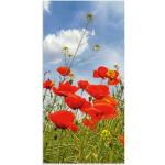 Rote Artland Rechteckige Alu-Dibond Bilder mit Blumenmotiv 50x100 