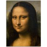 Braune Moderne Artland Mona Lisa Leinwanddrucke aus Metall handgemacht 60x80 