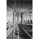 Wandbild ARTLAND "New York City Brooklyn Bridge" Bilder schwarz Bild Kunstdruck als Alubild, Leinwandbild, Wandaufkleber oder Poster in versch. Größen