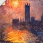 Rote Im­pres­si­o­nis­tisch Artland Sonnenaufgang Kunstdrucke aus Vinyl 100x100 