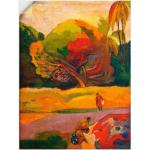 Rote Artland Paul Gauguin Kunstdrucke aus Vinyl Hochformat 90x120 