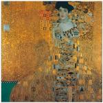 Goldene Jugendstil Artland Adele Rechteckige Digitaldrucke aus Holz 50x50 