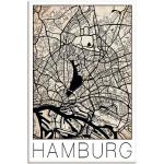 Moderne Artland Leinwanddrucke mit Hamburg-Motiv handgemacht 60x90 