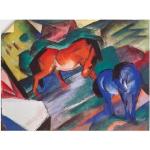 Wandbild ARTLAND "Rotes und blaues Pferd. 1912" Bilder bunt Kunstdrucke