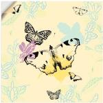Gelbe Artland Alu-Dibond Bilder mit Insekten-Motiv 30x30 