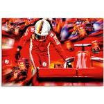 Leinwandbild ARTLAND "Sebastian Vettel die italienischen Jahre" Bilder rot Leinwandbilder