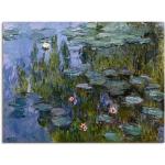 Grüne Impressionistische Artland Claude Monet Rechteckige Digitaldrucke aus Vinyl handgemacht 60x80 