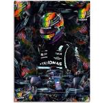 Wandbild ARTLAND "Sir Lewis Hamilton Motorsportlegende" Bilder schwarz Kunstdrucke