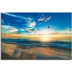Blaue Artland Sonnenaufgang Kunstdrucke mit Tiermotiv 40x60 
