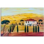 Wandbild ARTLAND "Südliche Toskana" Bilder gelb Kunstdrucke