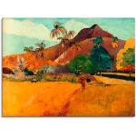 Leinwandbild ARTLAND "Tahitische Landschaft, 1891" Bilder braun Leinwandbilder