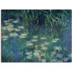 Blaue Moderne Artland Claude Monet Leinwanddrucke aus Metall handgemacht 90x120 