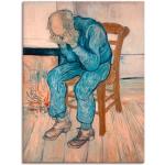 Leinwandbild ARTLAND "Trauernder alter Mann. 1890" Bilder blau Leinwandbilder