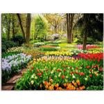 Bunte Zeitgenössische Artland Tulpenbilder mit Tulpenmotiv Querformat 90x120 