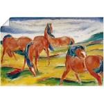 Braune Artland Kunstdrucke mit Pferdemotiv aus Papier 60x90 