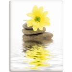 Gelbe Artland Digitaldrucke mit Zen-Motiv aus Metall Hochformat 60x80 