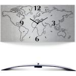 Graue Artland Wandtattoo Uhren mit Weltkartenmotiv 