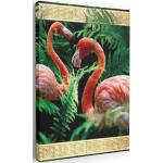 Pinke Moderne XXL Leinwandbilder mit Flamingo-Motiv 30x40 