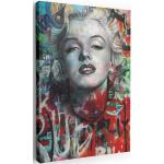 Reduzierte Moderne Marilyn Monroe XXL Leinwandbilder mit Graffiti-Motiv 30x40 
