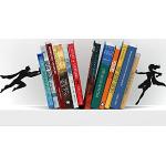 Artori Design Buchstützen zum Halten von Büchern, robuste, versteckte Metall-Buchstützen für Regale, Buchstützen, Buchstützen, Buchhalter, für Zuhause, dekoratives Geschenk (Supergal+Buch & Held)