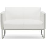 Weiße Moderne hjh Office Aruba Zweisitzer-Sofas aus Stoff Breite 100-150cm, Höhe 50-100cm, Tiefe 50-100cm 2 Personen 