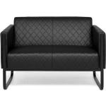 Schwarze Moderne Zweisitzer-Sofas aus Leder Breite 100-150cm, Höhe 50-100cm, Tiefe 50-100cm 2 Personen 