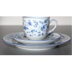 Bunte Arzberg Blaublüten Kaffeegedecke aus Porzellan 3-teilig 