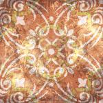 Orange AS Creation Quadratische Leinwandbilder mit Ornament-Motiv 50x50 