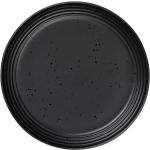 Schwarzes Japandi Rundes Porzellan-Geschirr aus Porzellan 