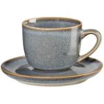 Braune Minimalistische Asa Runde Espressotassen glänzend aus Keramik 